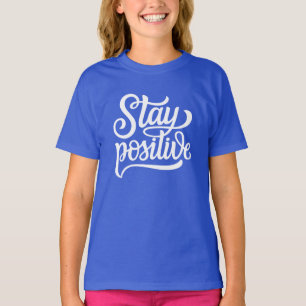 Camiseta Fique Positivo Azul