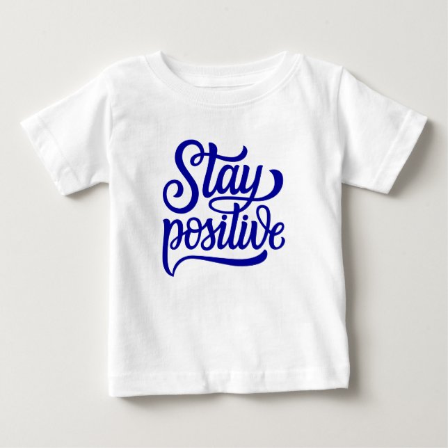 Camiseta Fique Positivo Azul (Frente)