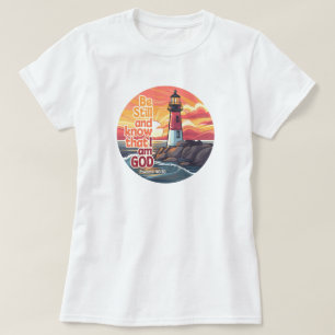 Camiseta Fique quieto e saiba que eu sou Deus Versículo da 