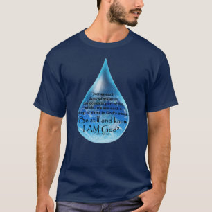 Camiseta Fique quieto e saiba que sou Deus. Cai no oceano d