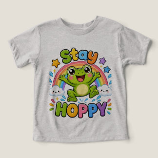 Camiseta Fique Saltitante | Desenho de Rã Feliz e Fofo em