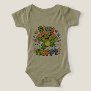 Camiseta Fique Saltitante Design de Sapo Feliz e Fofo