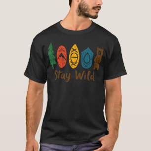 Camiseta Fique Selvagem Aventura Natureza Acampamento