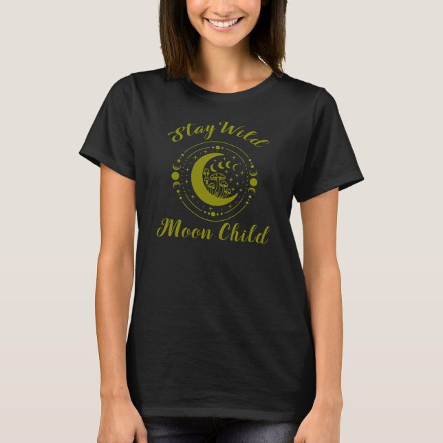 Camiseta Fique Selvagem Criança da Lua (Frente)