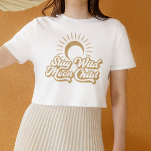 Camiseta Fique Selvagem Criança da Lua Boho