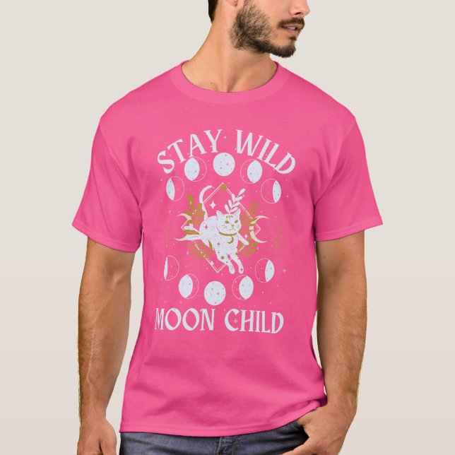 Camiseta Fique Selvagem Criança da Lua Celestial Bruxa Míst (Frente)