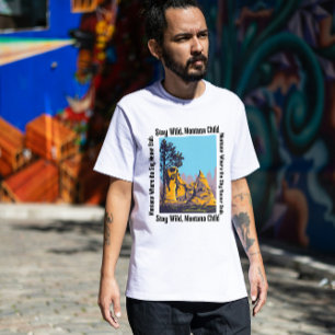 Camiseta Fique Selvagem, Criança de Montana Natureza West
