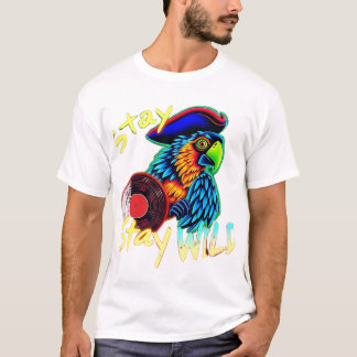 Camiseta Fique Selvagem de papagaio pirado