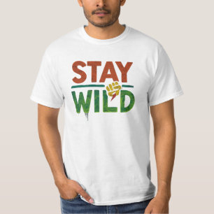 Camiseta Fique Selvagem–Design de Texto Drip Streetwear Ous