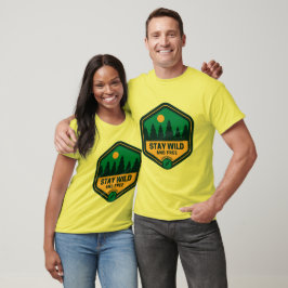 Camiseta Fique selvagem e livre