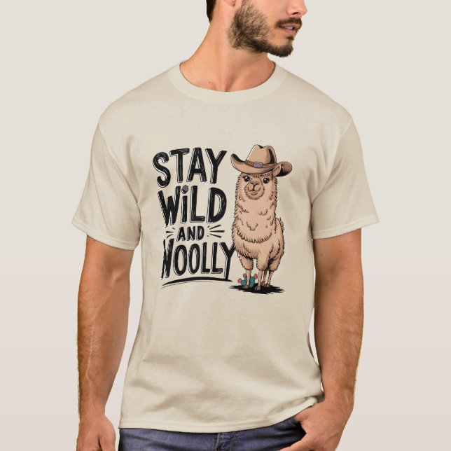 Camiseta Fique selvagem e Wooly (Frente)