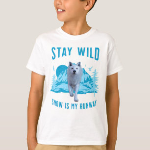Camiseta Fique Selvagem Lobo Ártico