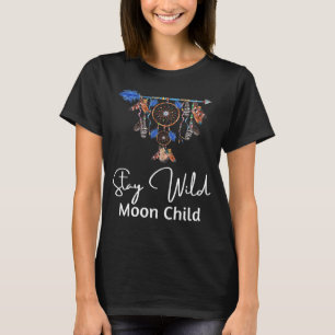Camiseta Fique Selvagem Lua Criança Apanhador de Sonhos Boh