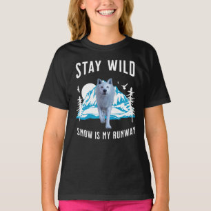 Camiseta Fique selvagem no lobo ártico