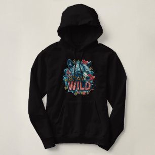 Camiseta Fique Selvagem Urso Gráfico