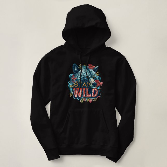 Camiseta Fique Selvagem Urso Gráfico (Frente do Design)