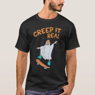 Camiseta Fique Sinistro Fantasma de Halloween Retro Festa F