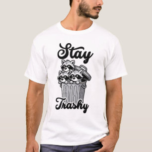 Camiseta Fique Trashy Engraçado Raccoon
