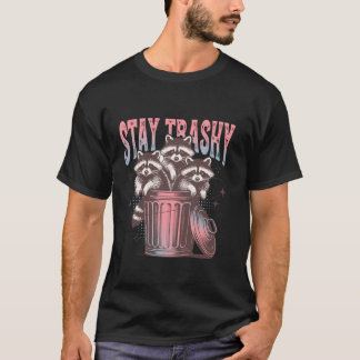 Camiseta Fique Trashy Engraçado Raccoon Animal Raccoon Tras
