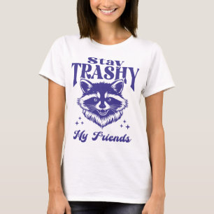 Camiseta Fique Trashy Meus Amigos Guaxinim Vida Selvagem En
