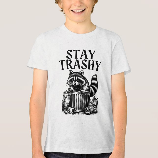 Camiseta Fique Trashy Raccoon (Frente)