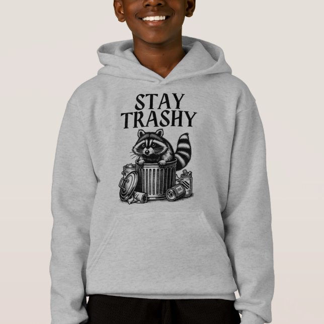 Camiseta Fique Trashy Raccoon (Frente)