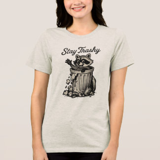 Camiseta Fique Trashy Raccoon