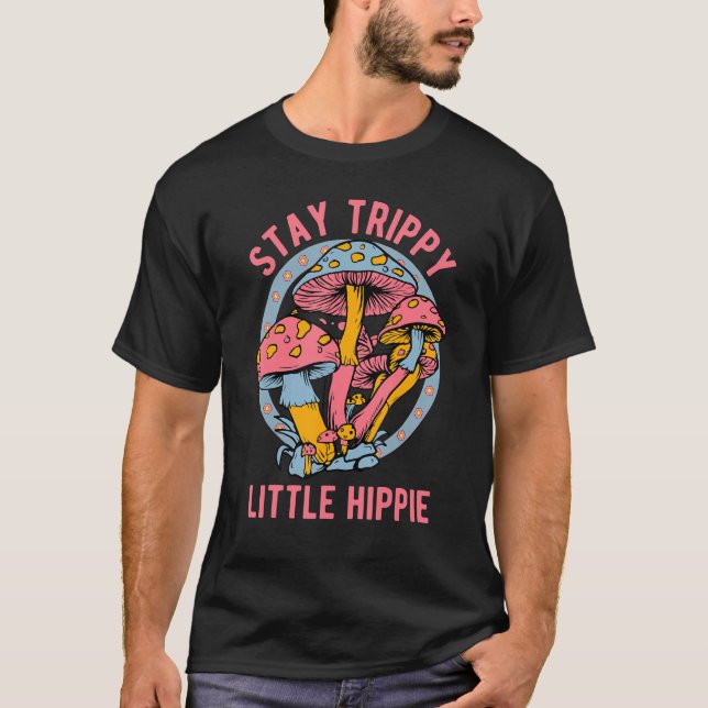 Camiseta Fique Trippie Pequeno Psicélico Hippie Psicodélico (Frente)