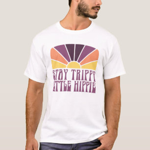 Camiseta Fique Trippy Hippie Engraçado Paz Com Amor Hippy
