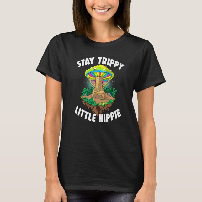 Camiseta Fique Trippy Hippie Magic Psilocybin Mushro (Frente)