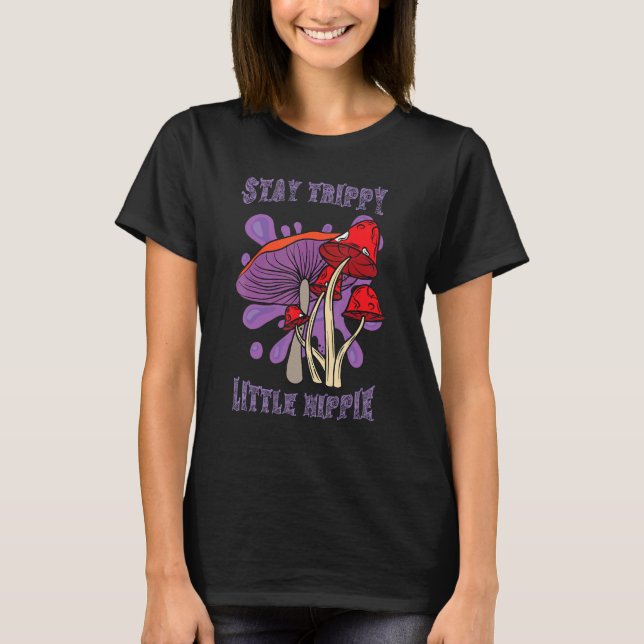 Camiseta Fique Trippy Hippie Magic Psilocybin Mushroo (Frente)