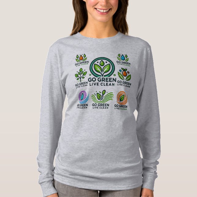 Camiseta Fique Verde, Viva A Capa Longa Básica (Frente)