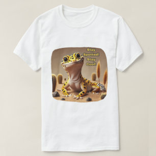 Camiseta Fiquem Spotados, Fiquem Legal! Leopard Gecko