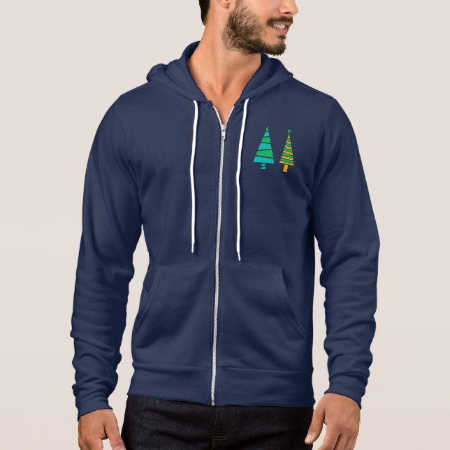 Camiseta Fir Trees Zip Hoodie (Frente)
