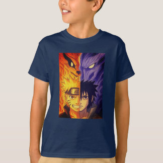 Camiseta Fire and Shadow – Original Anime-Inspired Design