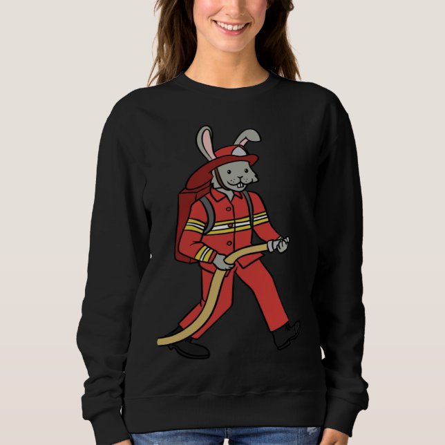 Camiseta Fire brigade rabbit rabbit firefighter (Frente)