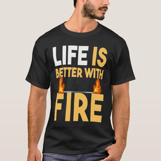 Camiseta Fire Dancing Poi Spinning Dancer Balls Beginner Sp (Frente)
