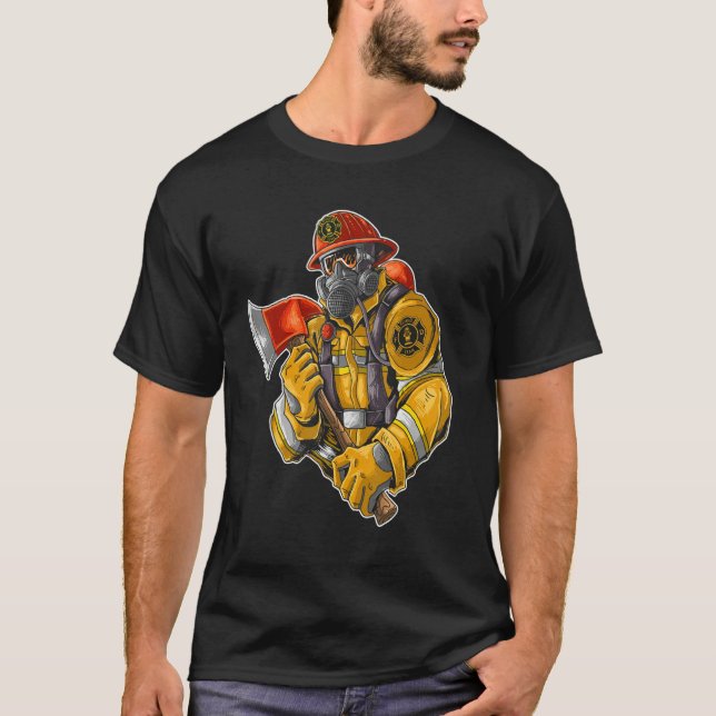 Camiseta Fire Dep  Fire man  Fire Dept Fire Fighter 1 (Frente)