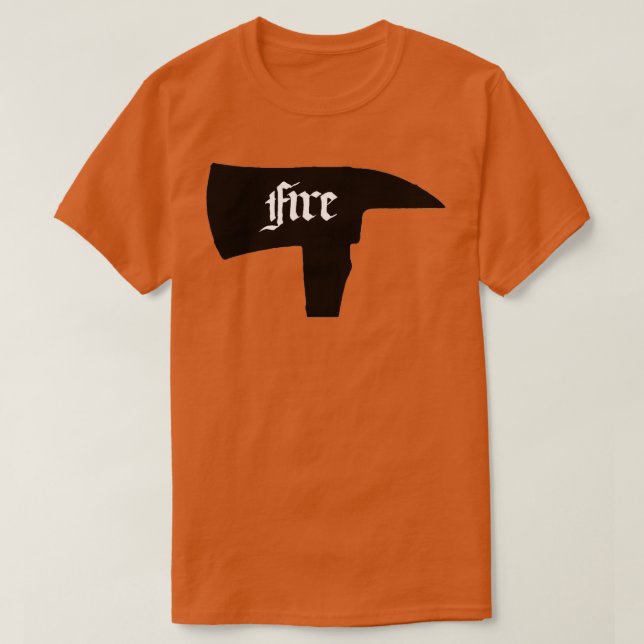 Camiseta Fire Department Ax Fire Classic TSirt (Frente do Design)
