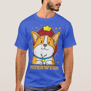 Camiseta Fire Department Dog Welsh Corgi Pembroke Fire Helm