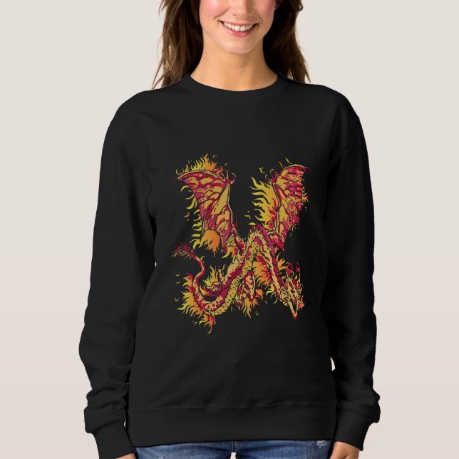 Camiseta Fire Dragon with dragon fire and fire breathing dr (Frente)