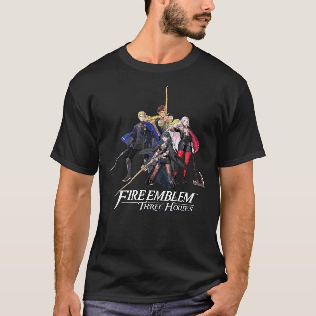 Camiseta Fire Emblem™ Três Casas - Líderes De Casa E Estilo (Frente)