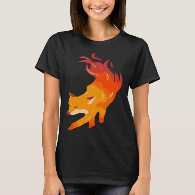 Camiseta Fire fox artist and fox fan (Frente)