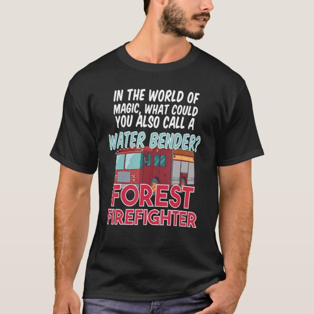 Camiseta Fire House Department Work Fire Truck Forest Firef (Frente)