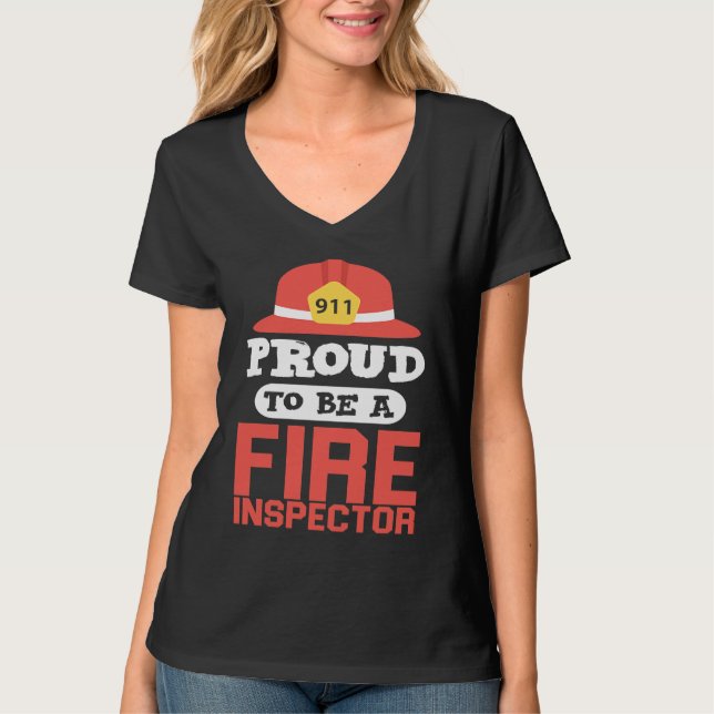 Camiseta Fire Inspector   For Firefighter (Frente)