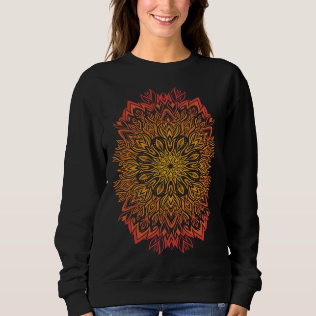 Camiseta Fire Spirit Mandala Art Design (Frente)