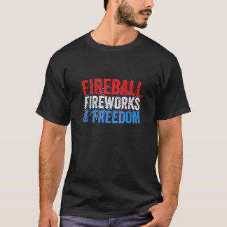 Camiseta Fireball Fireworks e Freedom 4 de julho Tank to