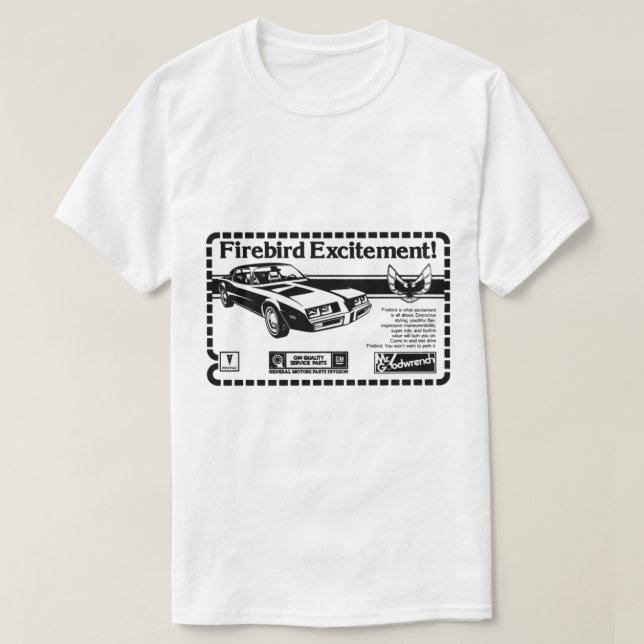 Camiseta Firebird entusiasmo Smokey e movi do carro do band (Frente do Design)