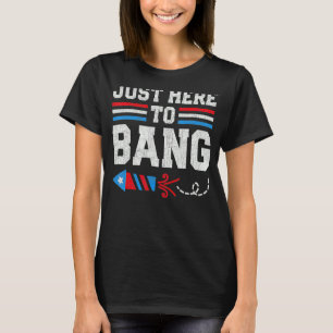 Camiseta Firecracker 4 de julho Eu só estou aqui para bater