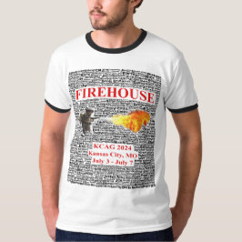 Camiseta Firecracker e Amigos masculinos na KCAG 2024